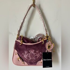 Viral Juicy Couture UK Burgundy Pink Nuova Twig Hobo Shoulder Bag